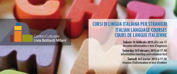 Corsi di lingua italiana per stranieri 2013