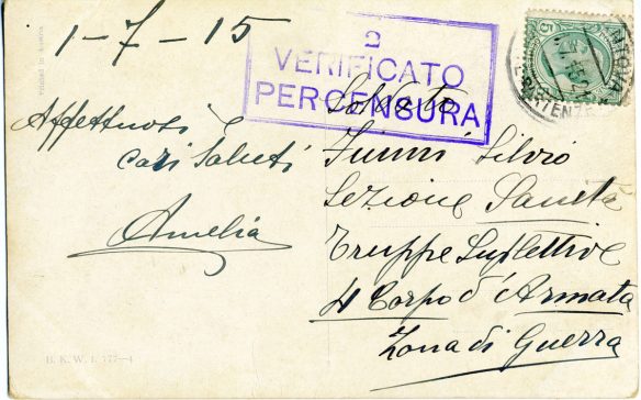 La corrispondenza durante la Grande guerra